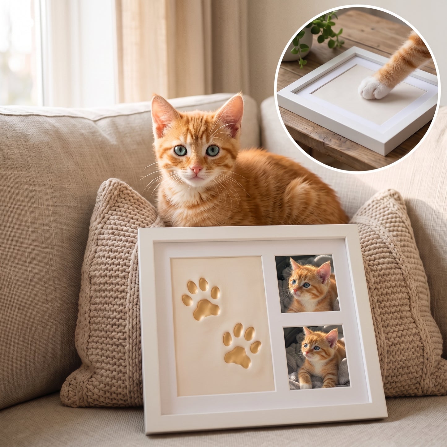 Pawmory — Kit Huella de Gato en Arcilla